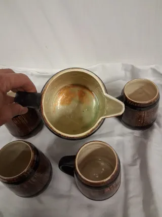 Juego Jarra Cerveza con Vasos Diseño Barril