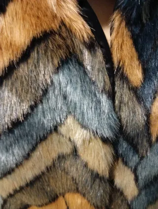 Giacca pelliccia sintetica fantasia