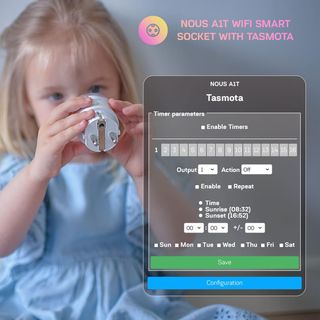 NOUS A1T Tasmota WiFi Enchufe Inteligente con Medi