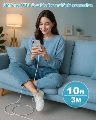 Cable USB C a USB C Carga Rapida 3M, 100W Cable us