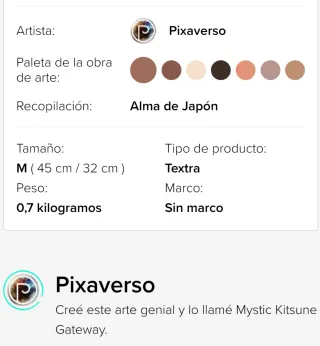 Póster metal Displate Kitsune