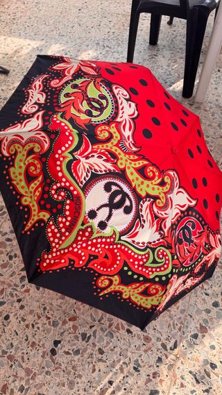Paraguas Moschino Rojo y Multicolor