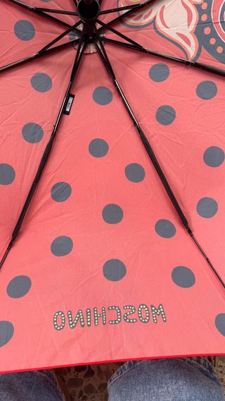 Paraguas Moschino Rojo y Multicolor