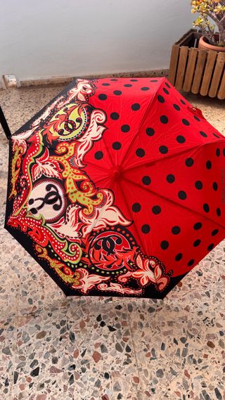 Paraguas Moschino Rojo y Multicolor