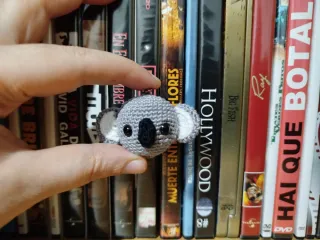 Llavero Koala Crochet Gris
