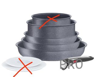 Tefal Ingenio Natural On - Set di 3 Padelle 22/24/28 cm