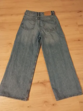 Pantalón vaquero ancho mujer