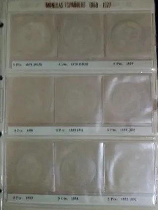 Álbum Monedas Españolas 1869 -1927 sin monedas