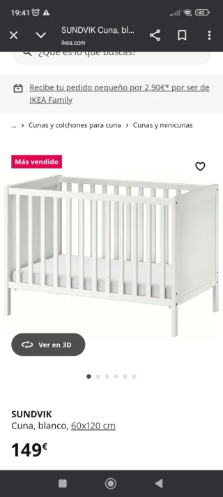 Cuna IKEA blanca