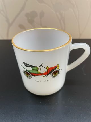 6 Tazas Arcopal Vintage Coches Antiguos 1970
