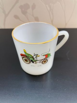 6 Tazas Arcopal Vintage Coches Antiguos 1970