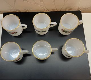 6 Tazas Arcopal Vintage Coches Antiguos 1970