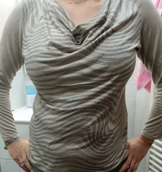 Blusa fina de punto con estampado