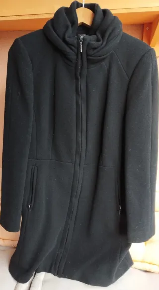 Abrigo Lana Zara Talla 44 Negro