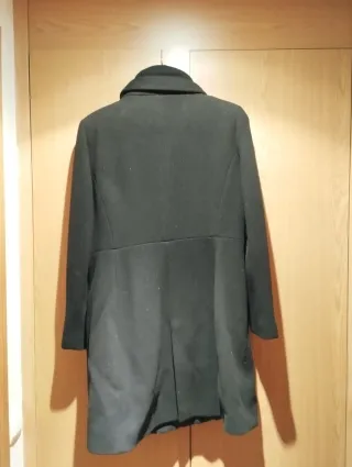 Abrigo Lana Zara Talla 44 Negro