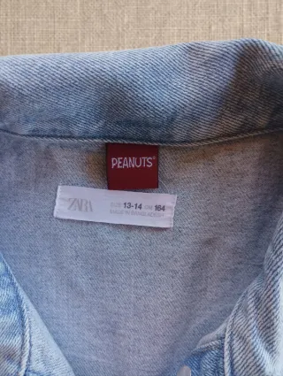 Chaqueta Vaquera Peanuts Zara Talla 13-14