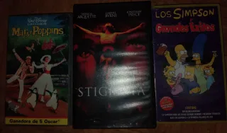 4 VHS Mary Poppins Stigmata Los Simpson Cantinflas