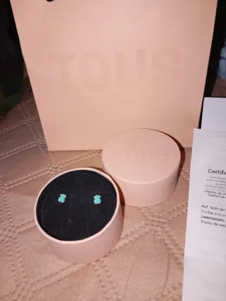 ( NUEVO ) Pendientes Oso Azul Turquesa