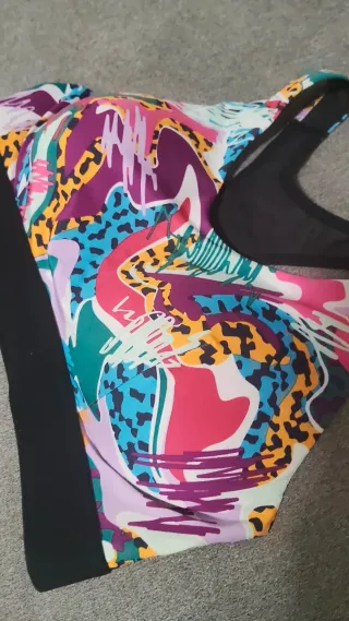 Sujetador deportivo Domyos estampado multicolor M