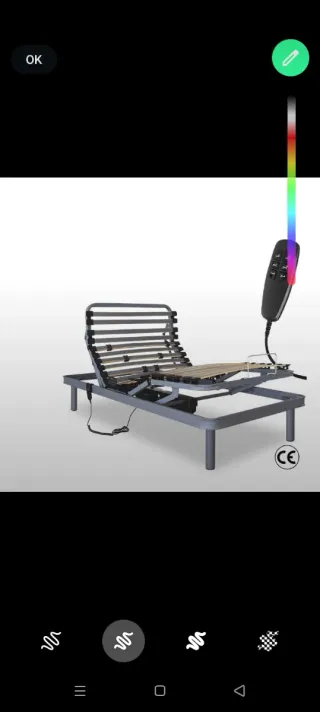 Base Cama Articulada Eléctrica con Mando+ colchon