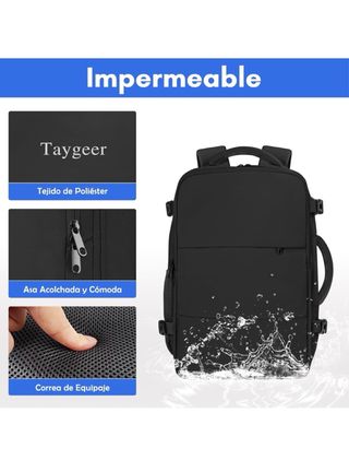 Mochila Taygeer Cabina 55x40x20 Negra