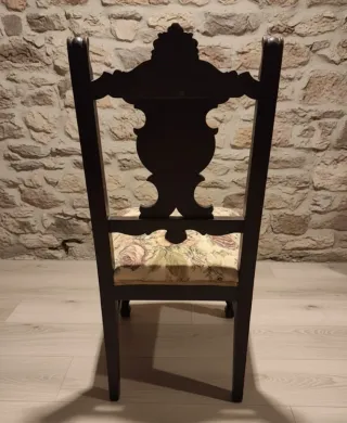 Mesa de comedor de madera maciza y 6 sillas