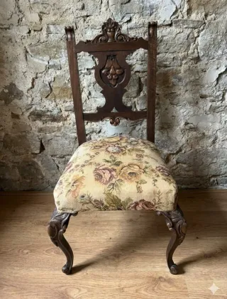 Mesa de comedor de madera maciza y 6 sillas