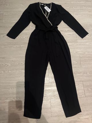 Mono Mango fiesta plateado negro talla M