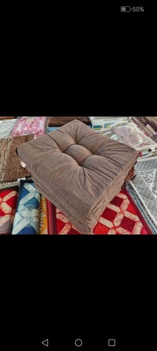 8 Cuscini Sedia Marrone Con Lacci