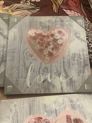 Set 4 Quadri Cuore Love