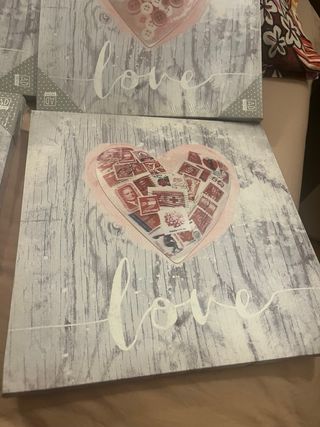 Set 4 Quadri Cuore Love