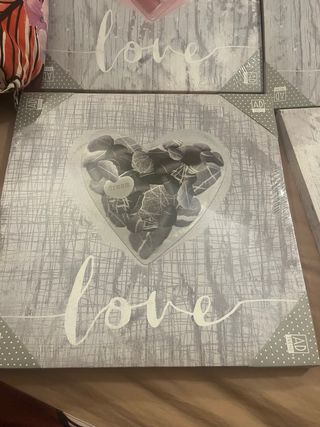 Set 4 Quadri Cuore Love