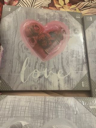 Set 4 Quadri Cuore Love