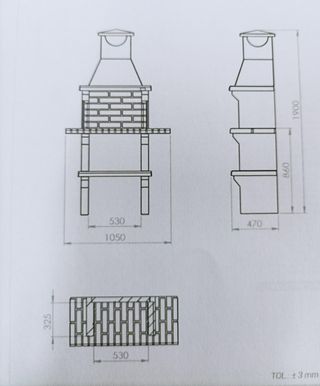 Barbacoa de obra con bancadas