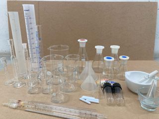 Lote material laboratorio vidrio