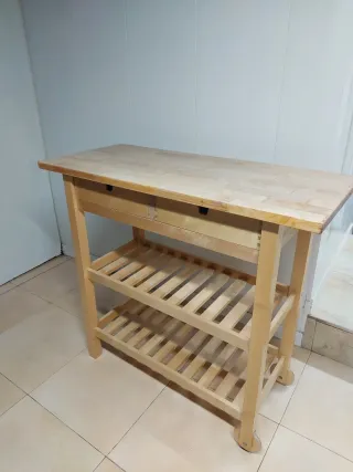 Carrito cocina madera abedul FORHOJA IKEA