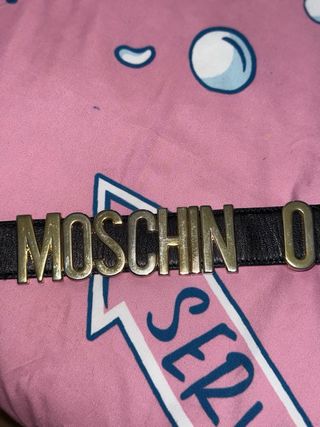 Cinturón Moschino Negro y Dorado