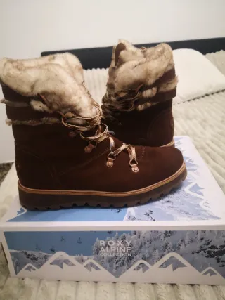 Botas Roxy nieve, lluvia, invierno Pelo Marrones
