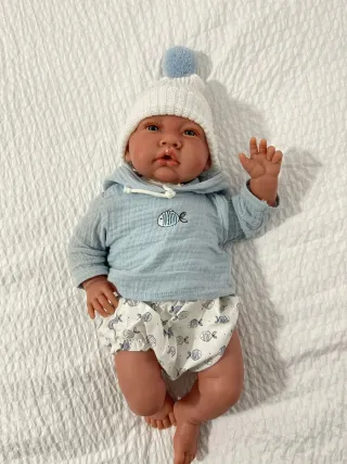 Muñeco Reborn Bebé con Ropita y Chupete