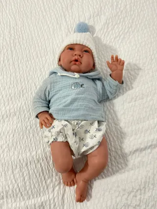 Muñeco Reborn Bebé con Ropita y Chupete