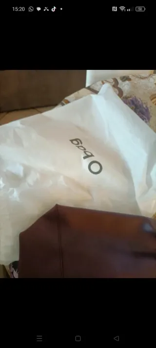 Borsa O bag marrone/viola