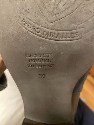 Botines de piel marrones y azules