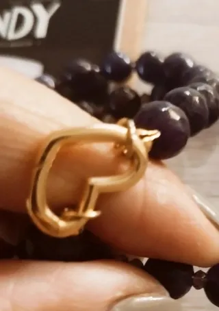 Coppia collane viola e rossa