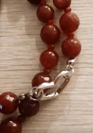 Coppia collane viola e rossa