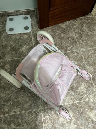 Carrito Muñeca Gemelar Rosa Fantasía