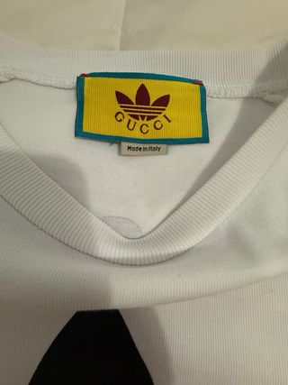 Camiseta Gucci x Adidas Hombre Blanca