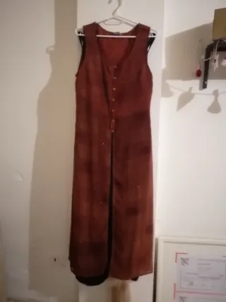 Túnica fiesta semitransparente marrón