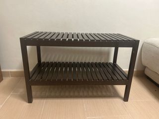 Banco de madera Ikea marrón