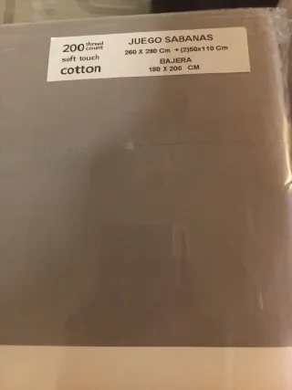 Set di lenzuola grigi in cotone