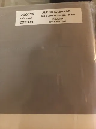 Set di lenzuola grigi in cotone